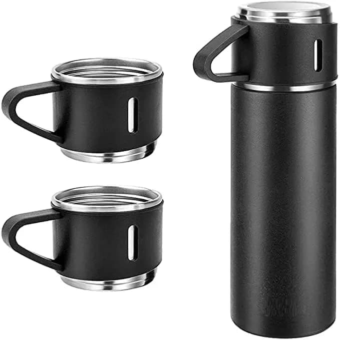 VACUUM FLASK SET BLACK COLOR